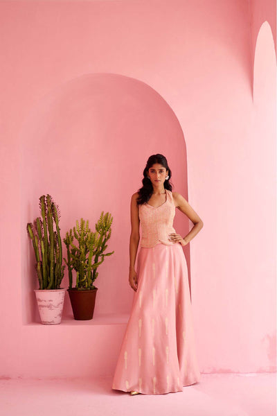 Chamee and Palak Amal Lehenga Set indian designer wear online shopping melange singapore 
