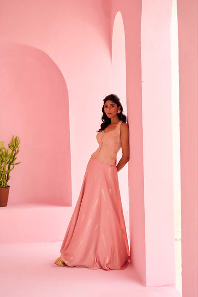 Chamee and Palak Amal Lehenga Set indian designer wear online shopping melange singapore 
