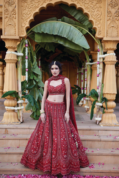 Chamee and Palak Amrita Lehenga indian designer wear online shopping melange singapore