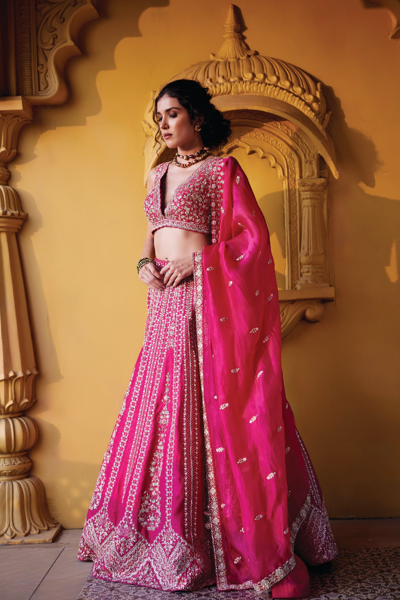 Chamee and Palak Devi Lehenga indian designer wear online shopping melange singapore