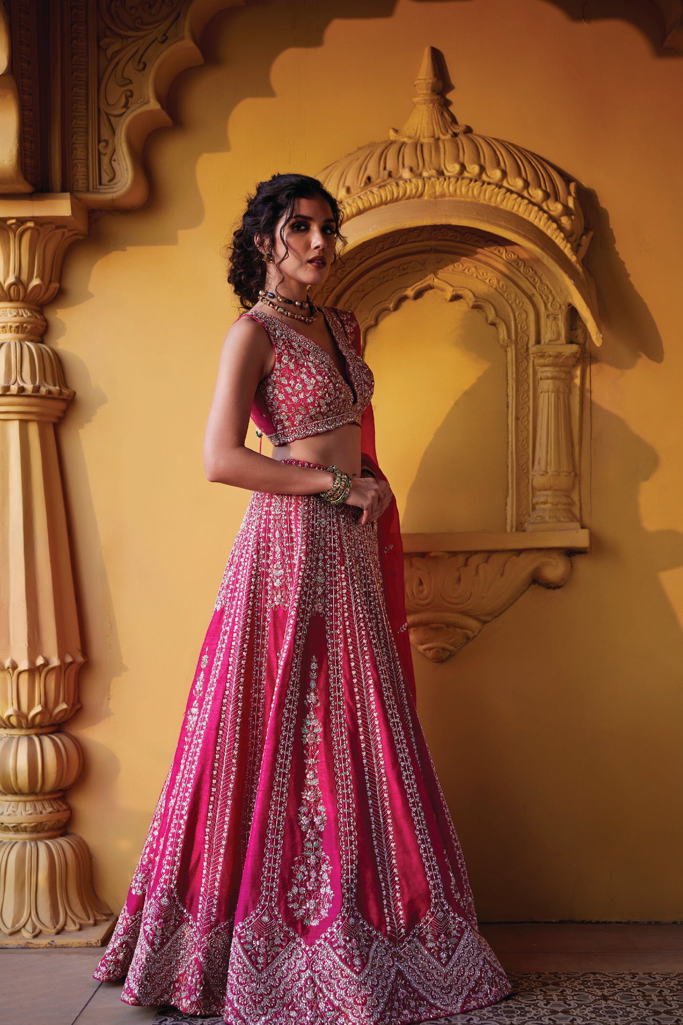 Chamee and Palak Devi Lehenga indian designer wear online shopping melange singapore