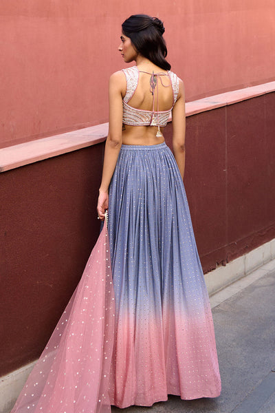 Chamee and Palak Emily Ombre Lehenga Set indian designer wear online shopping melange singapore