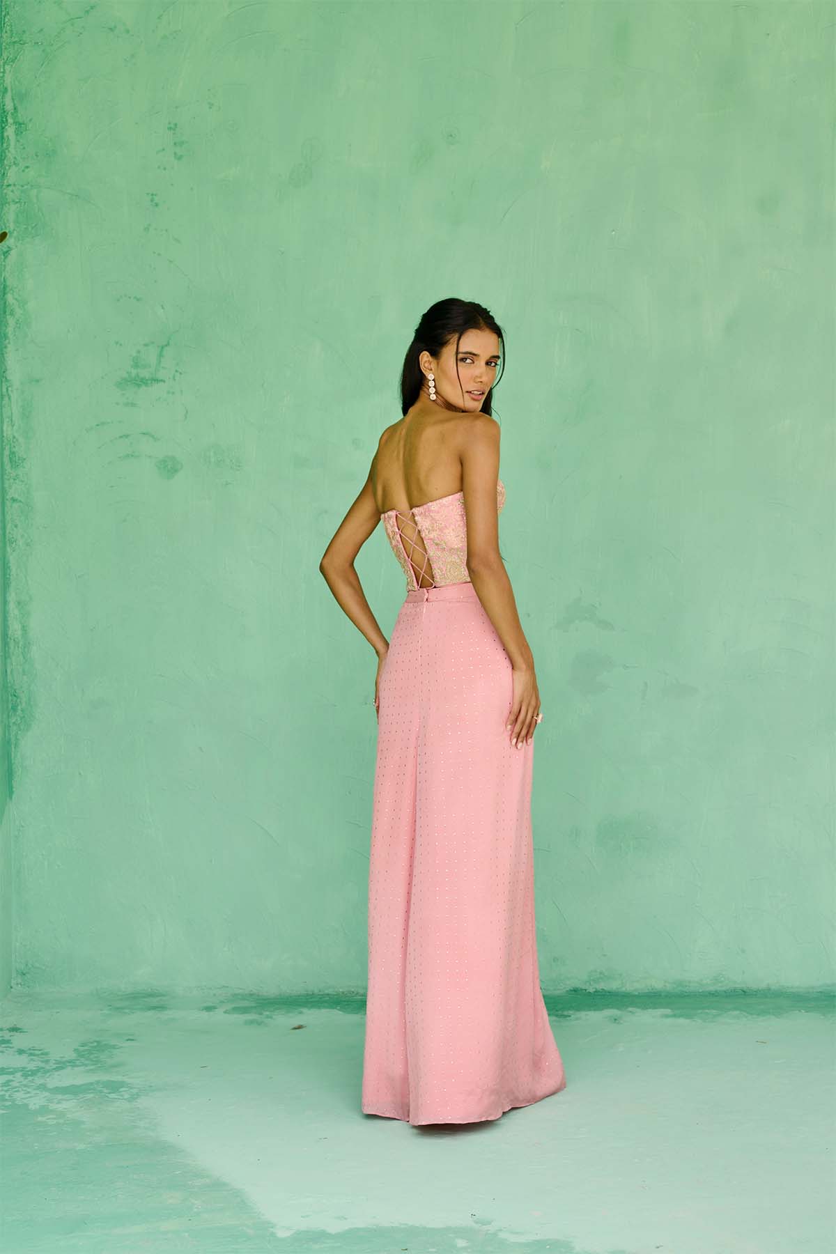 Chamee and Palak Esita Cape Skirt Set indian designer wear online shopping melange singapore 