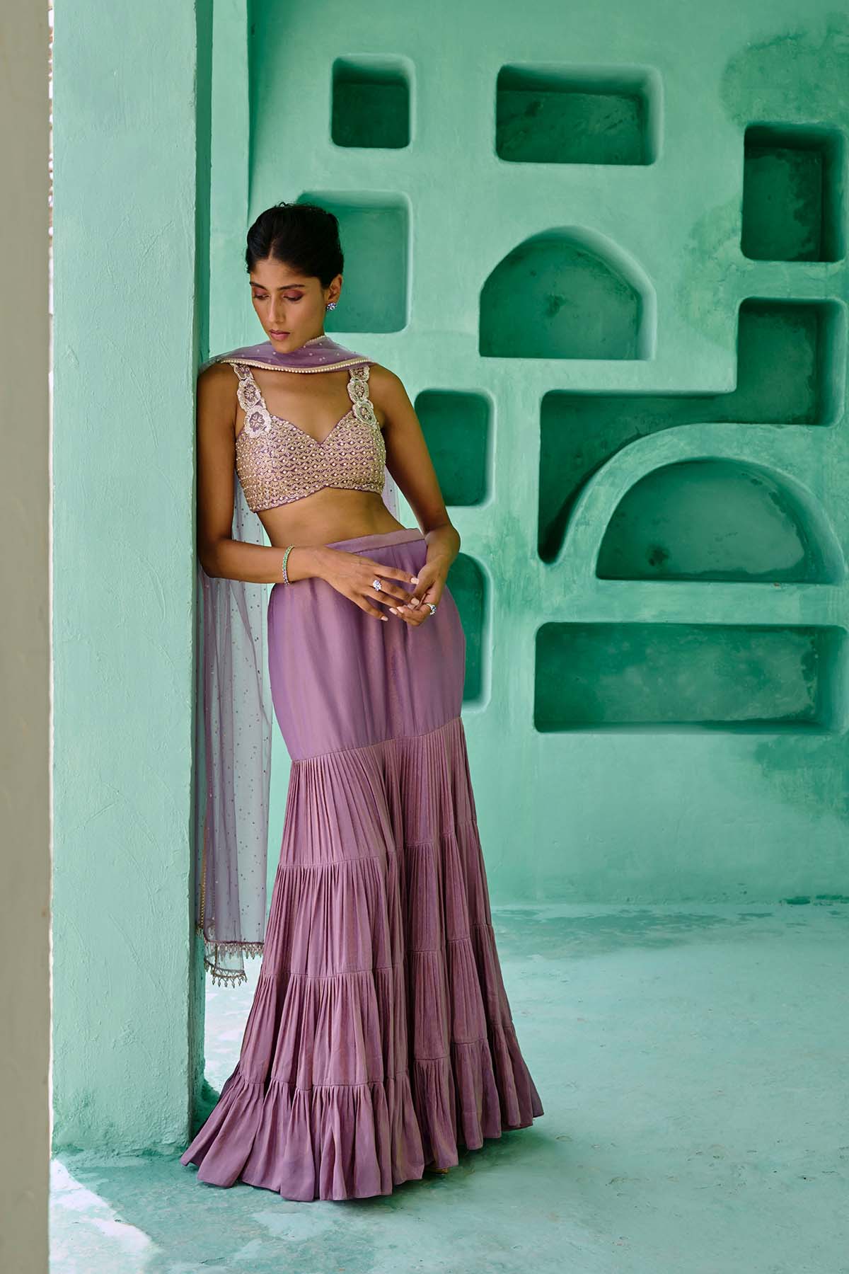 Chamee and Palak Fida Lehenga Set indian designer wear online shopping melange singapore 