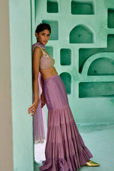 Chamee and Palak Fida Lehenga Set indian designer wear online shopping melange singapore 