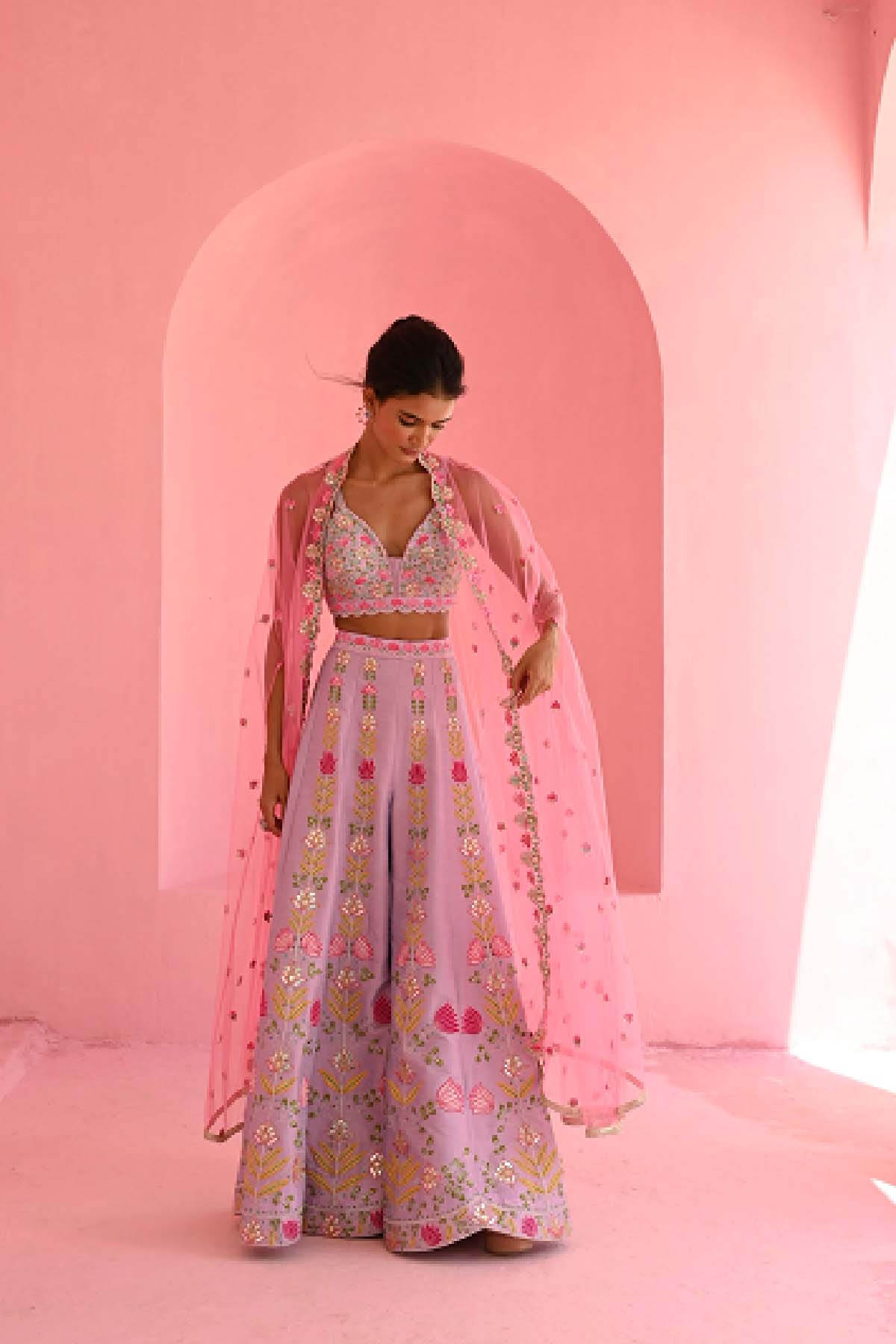 Chamee and Palak Ghazal Flared Pants Set indian designer wear online shopping melange singapore 
