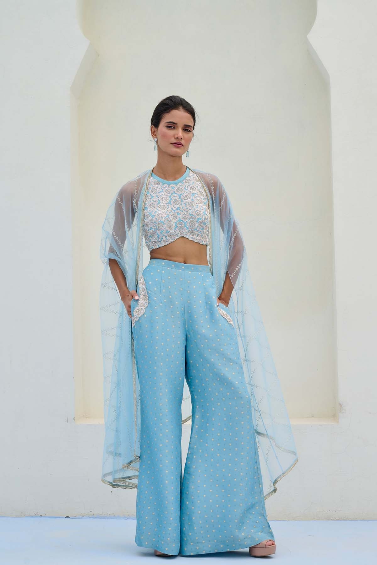 Chamee and Palak Lara Cape Set indian designer wear online shopping melange singapore 