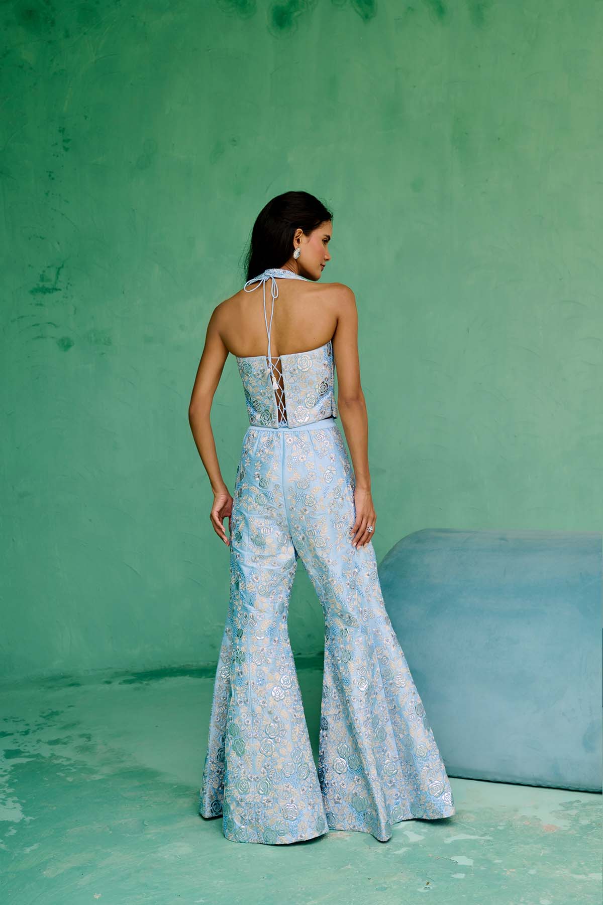 Chamee and Palak Mahin Flared Pants Set indian designer wear online shopping melange singapore 