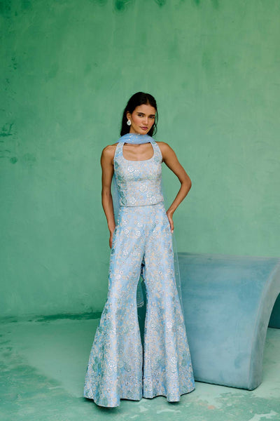 Chamee and Palak Mahin Flared Pants Set indian designer wear online shopping melange singapore 