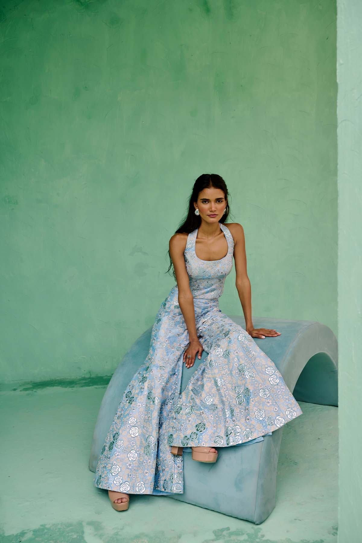 Chamee and Palak Mahin Flared Pants Set indian designer wear online shopping melange singapore 
