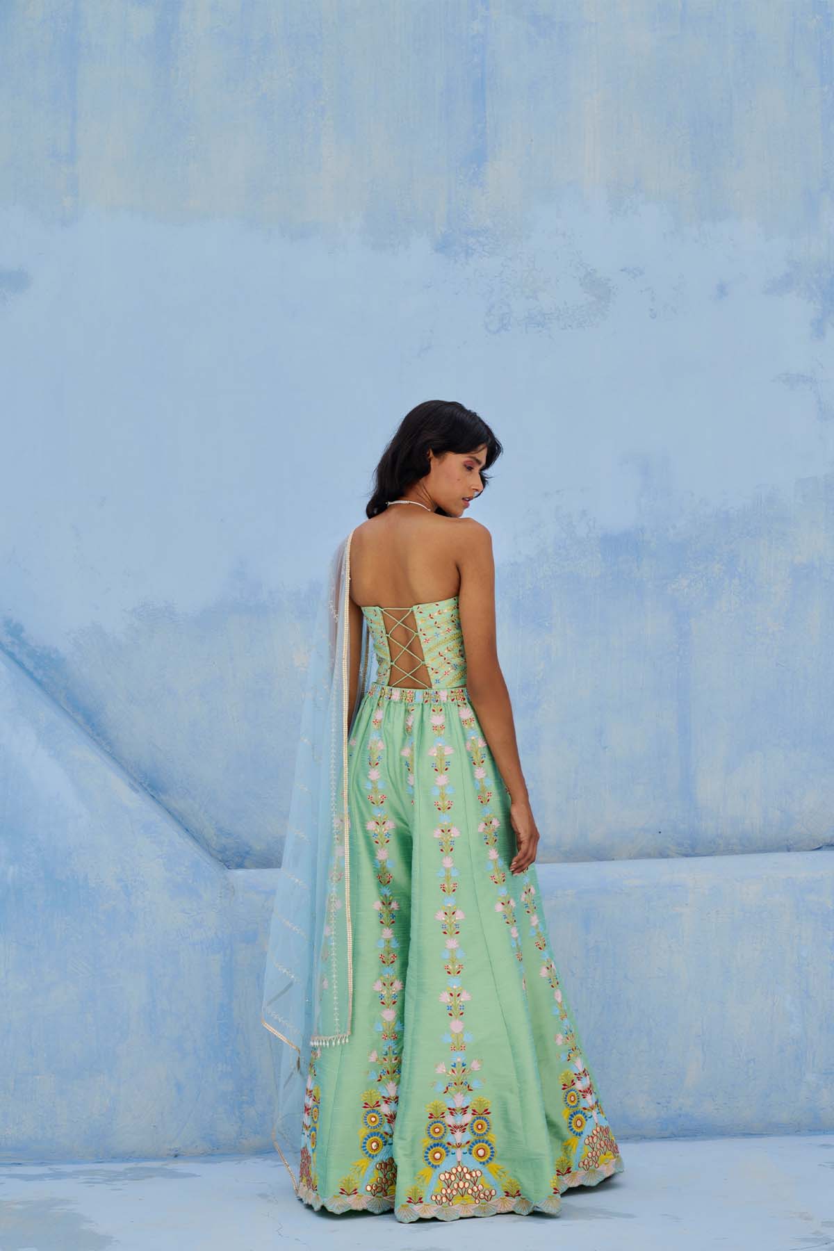 Chamee and Palak Meher Flared Pants indian designer wear online shopping melange singapore 
