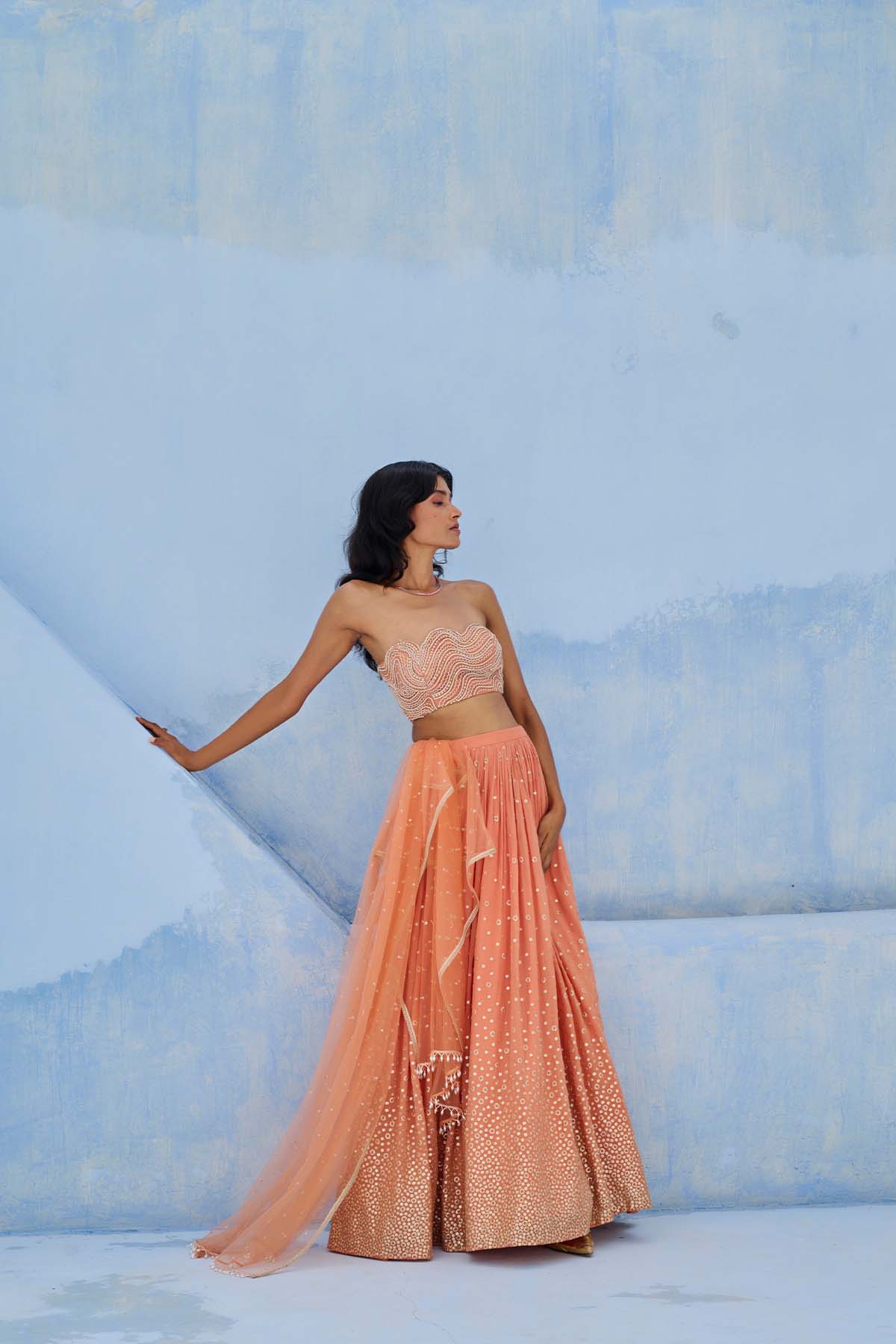 Chamee and Palak Melisa Lehenga  Set indian designer wear online shopping melange singapore 