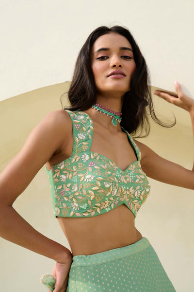 Chamee and Palak Mina Skirt Set indian designer wear online shopping melange singapore 