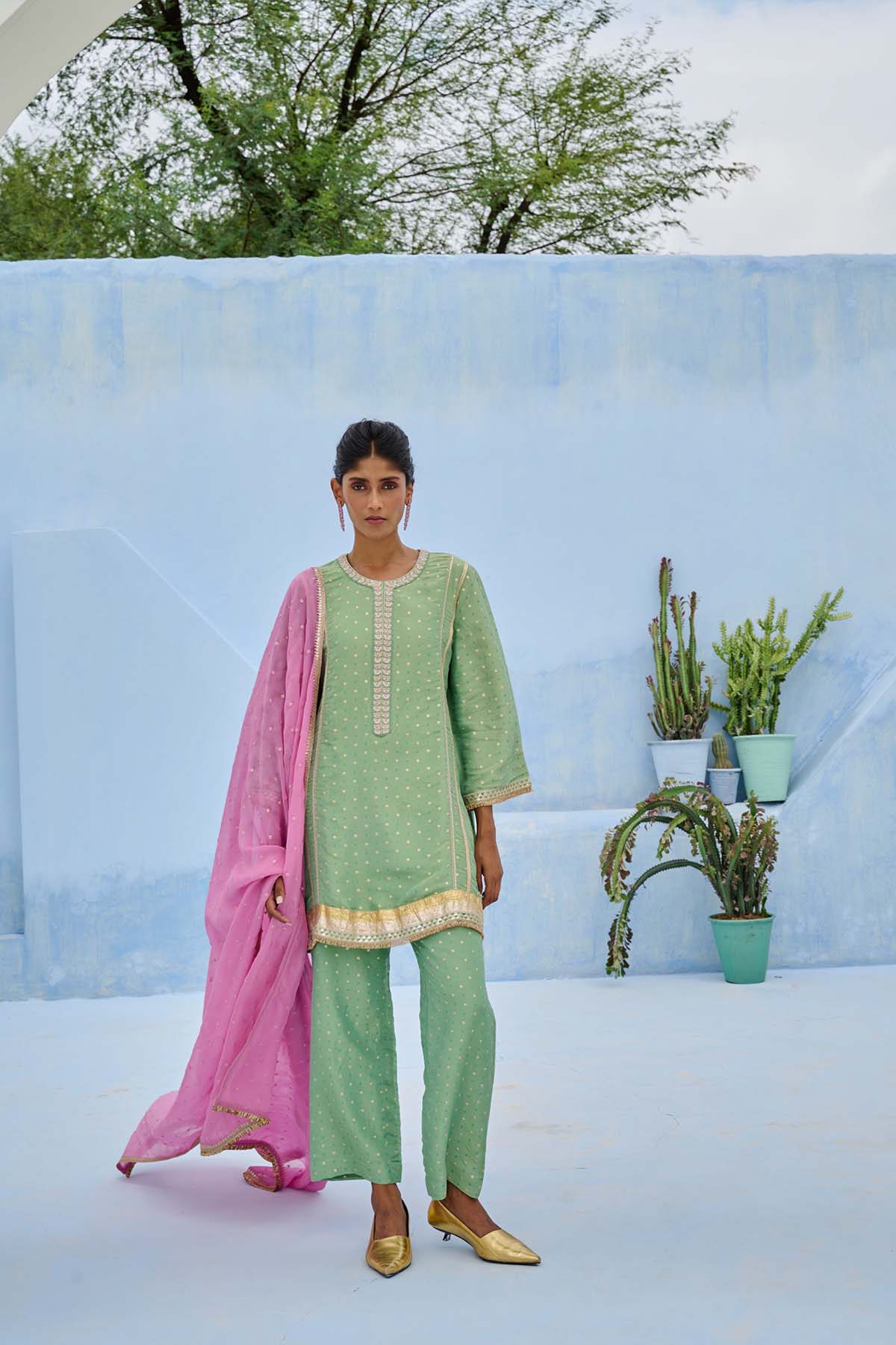 Chamee and Palak Mina Tunic Set indian designer wear online shopping melange singapore 
