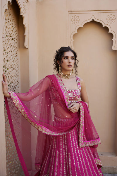 Chamee and Palak Nayantara Lehenga indian designer wear online shopping melange singapore