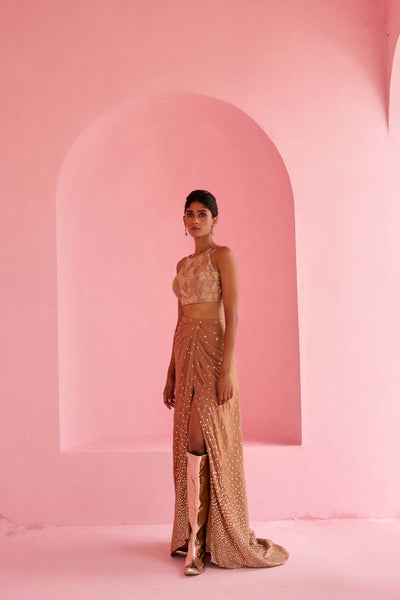 Chamee and Palak Noor Slit Skirt Set indian designer wear online shopping melange singapore 
