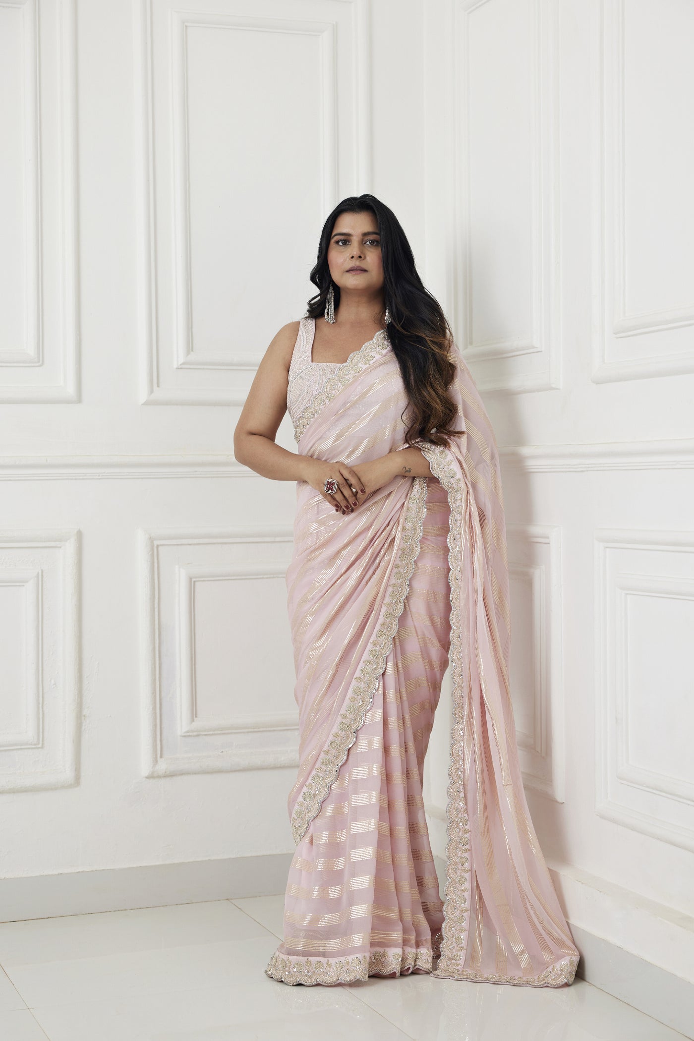 Chamee and Palak Radhika Saree indian designer wear online shopping melange singapore