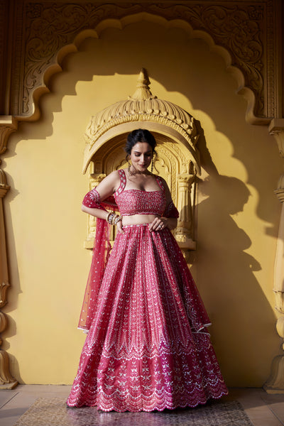 Chamee and Palak Rani Nandini Lehenga indian designer wear online shopping melange singapore