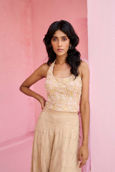 Chamee and Palak Riz Flared Pants Set indian designer wear online shopping melange singapore 