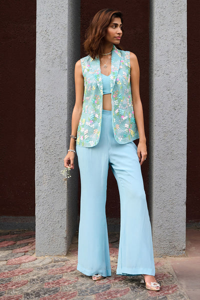 Chamee and Palak Sanvi Jacket Set indian designer wear online shopping melange singapore