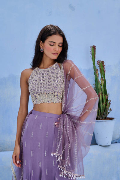 Chamee and Palak Sara Lehenga Set indian designer wear online shopping melange singapore 