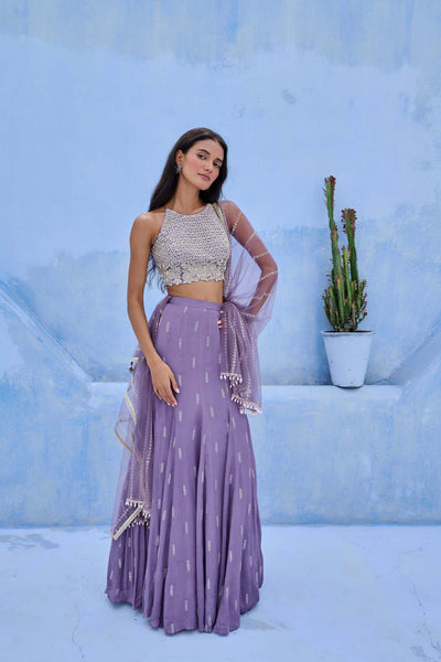 Chamee and Palak Sara Lehenga Set indian designer wear online shopping melange singapore 
