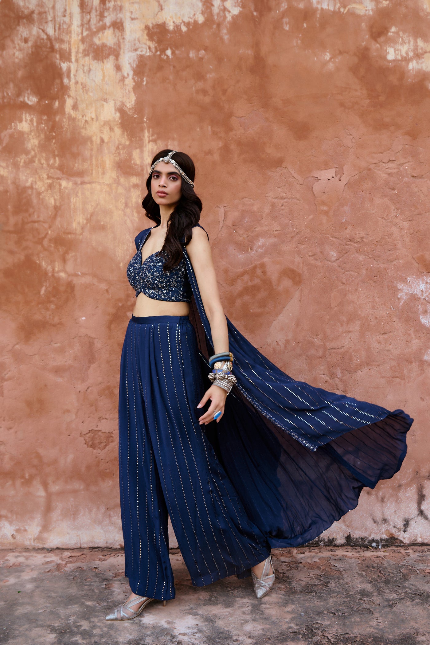 Chamee and Palak Savli Jacket Set Indian designer wear online shopping melange singapore