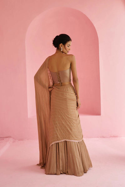 Chamee and Palak Stella Pre-drape Saree indian designer wear online shopping melange singapore 