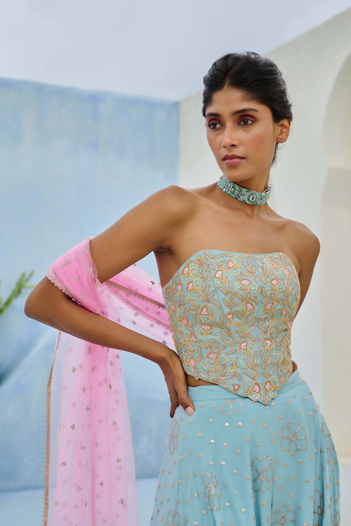Chamee and Palak Suhana Flared Pants Set indian designer wear online shopping melange singapore 