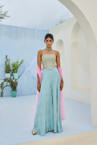 Chamee and Palak Suhana Flared Pants Set indian designer wear online shopping melange singapore 
