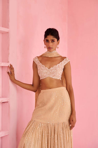 Chamee and Palak Suhana Pre-drape Saree indian designer wear online shopping melange singapore 