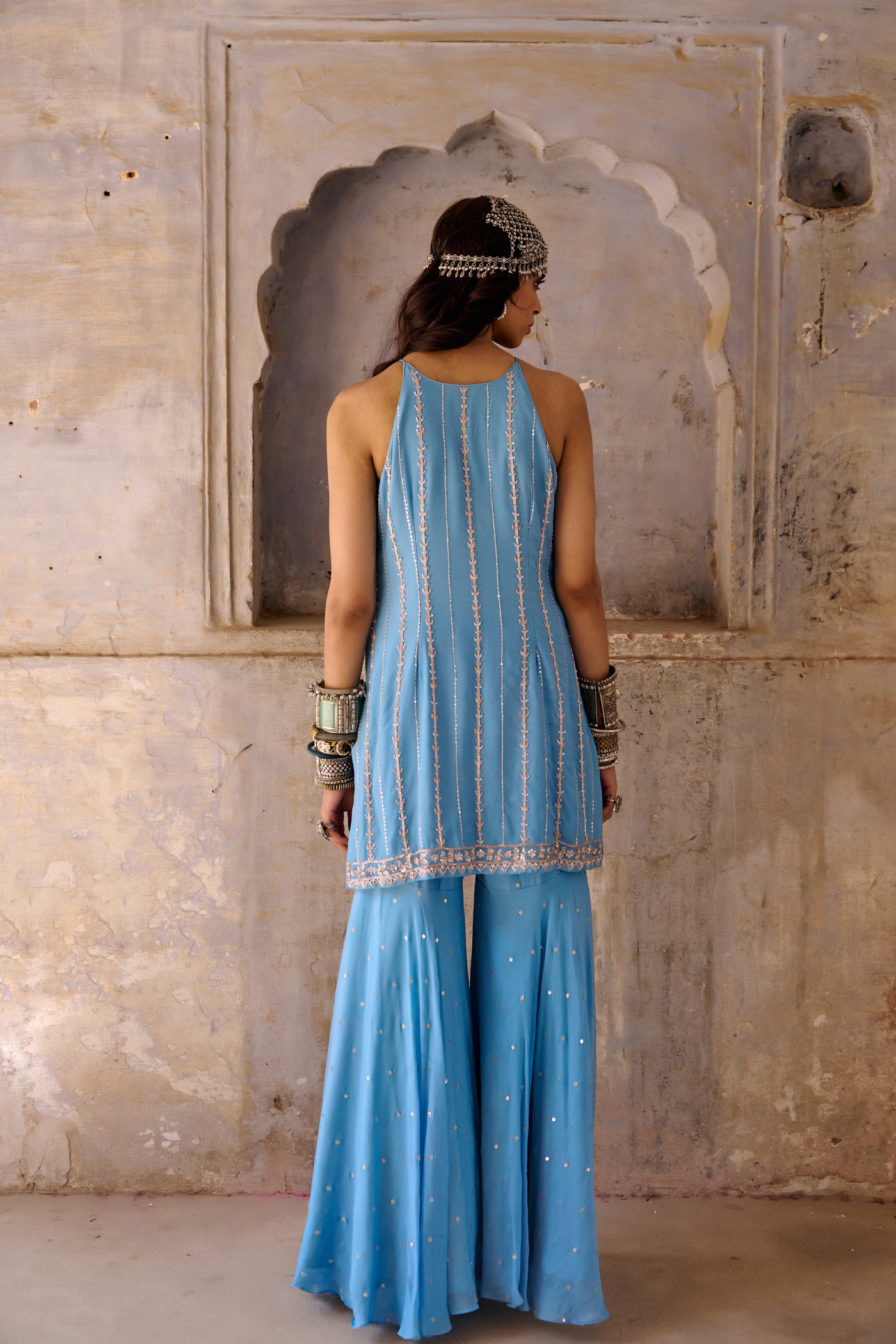 Chamee and Palak Tamara  Pallazo Indian designer wear online shopping melange singapore