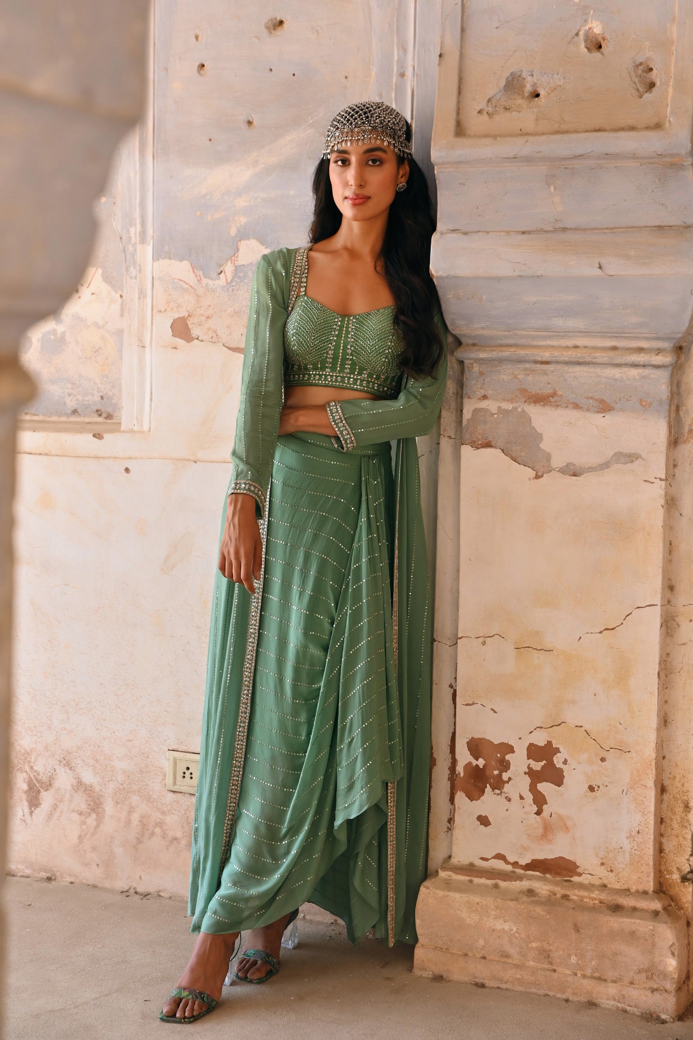 Chamee and Palak Tessa Jacket Indian designer wear online shopping melange singapore