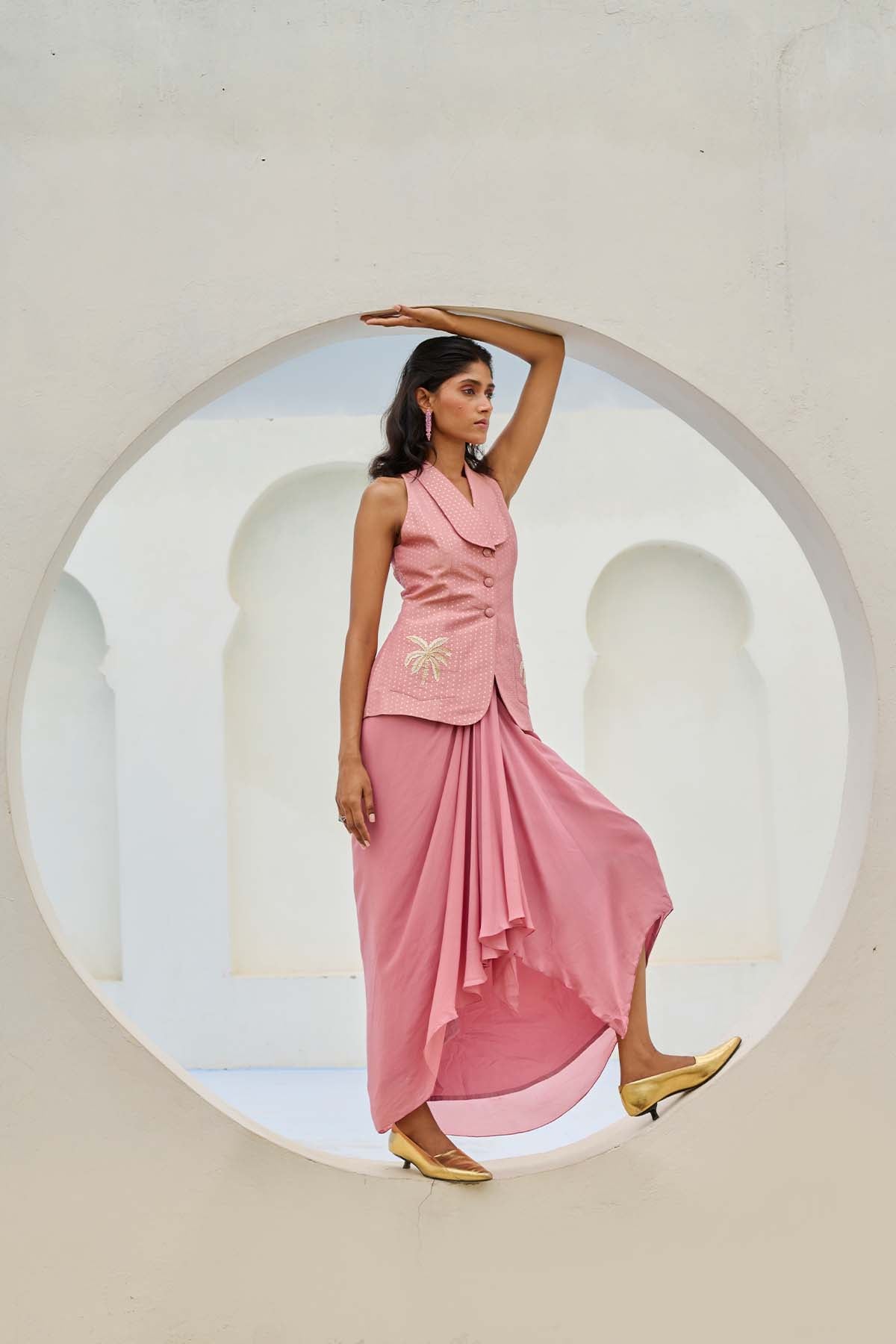 Chamee and Palak Ziya Jacket Set indian designer wear online shopping melange singapore 
