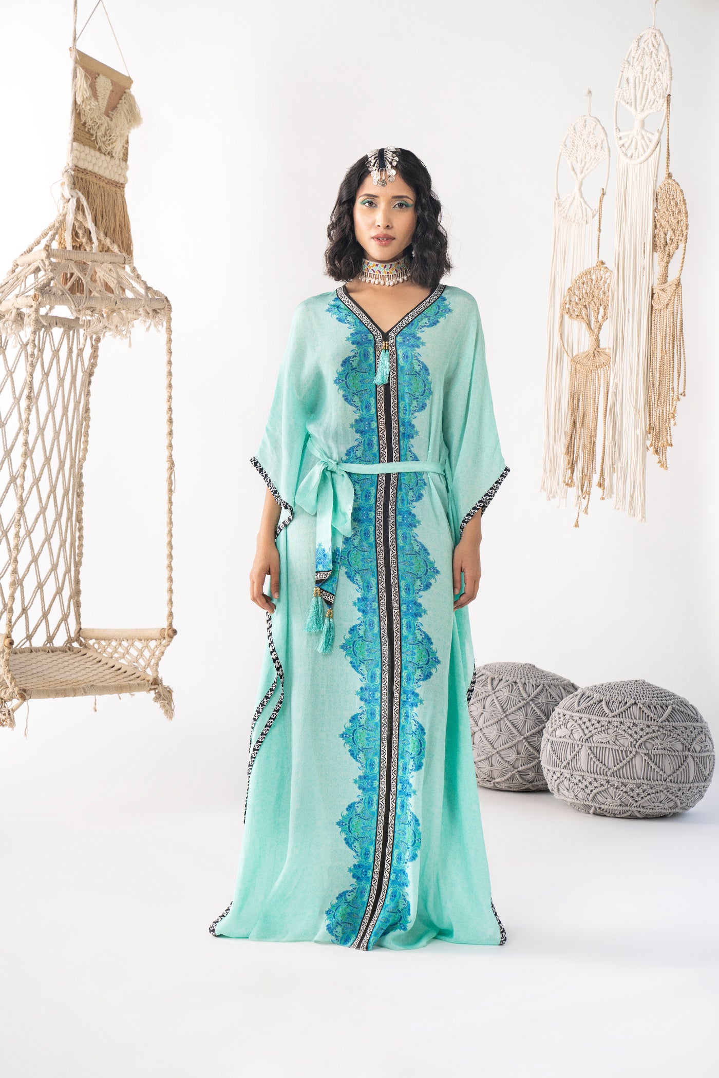 Chhavvi Aggarwal Long Kaftan indian designer wear online shopping melange singapore