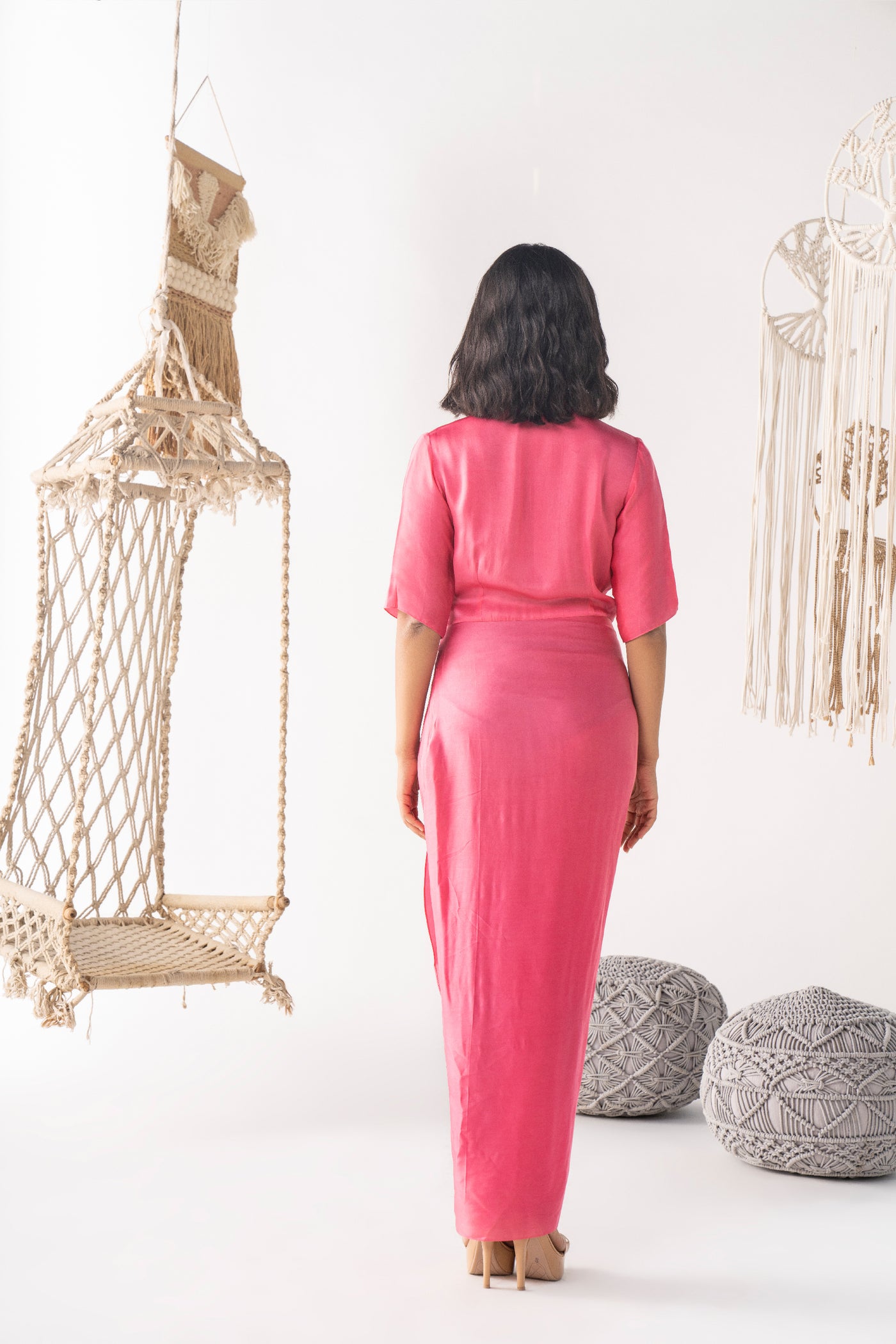 Chhavvi Aggarwal Pink Dress indian designer wear online shopping melange singapore