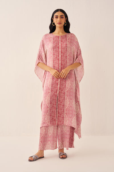 Chhavvi Aggarwal Pink Oasis Kaftan Set indian designer wear online shopping melange singapore