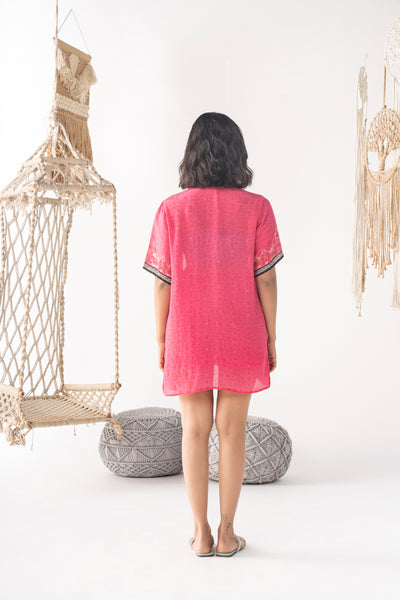 Chhavvi Aggarwal Pink Printed 3 Piece Set indian designer wear online shopping melange singapore
