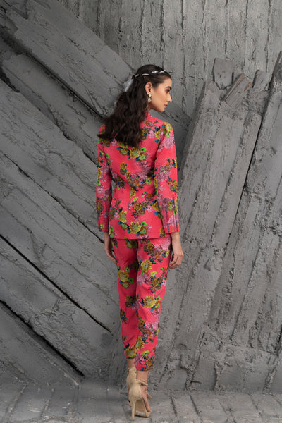Chhavvi Aggarwal Raspberry Co-ord Set indian designer wear online shopping melange singapore