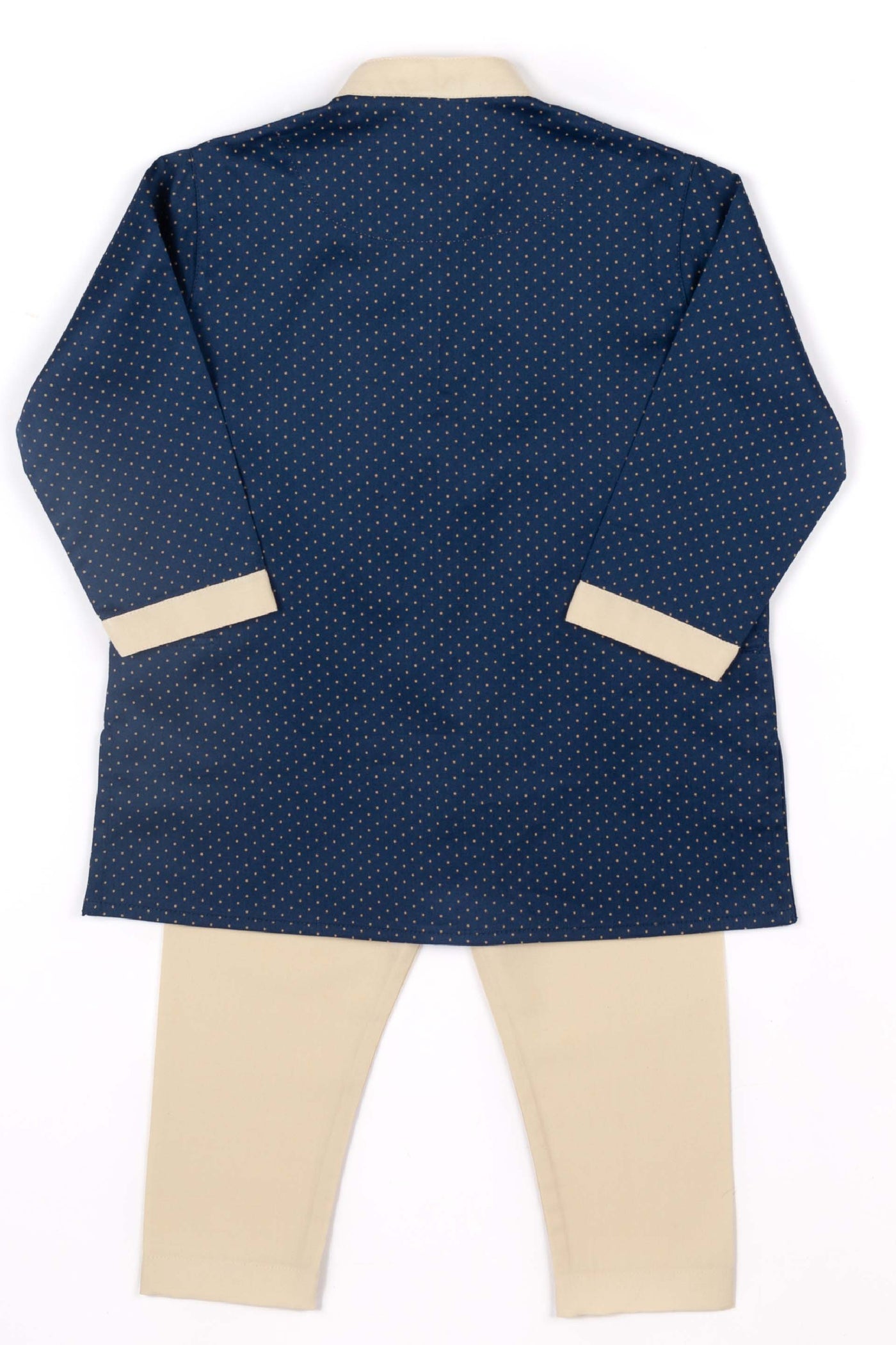 Coo Coo Navy Beige Polka Kurtha Set indian designer online shopping melange singapore