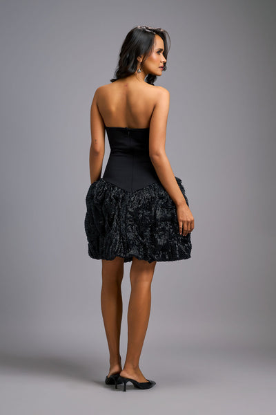 Deepika Arora A Strapless Black Knee Length Dress indian designer wear online shopping melange singapore 