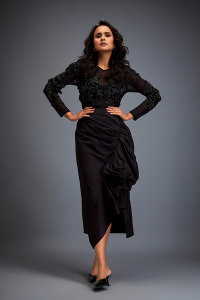 Deepika Arora Asymmetrical Skirt Set Indian designer wear online shopping melange singapore