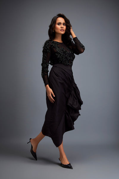 Deepika Arora Asymmetrical Skirt Set Indian designer wear online shopping melange singapore
