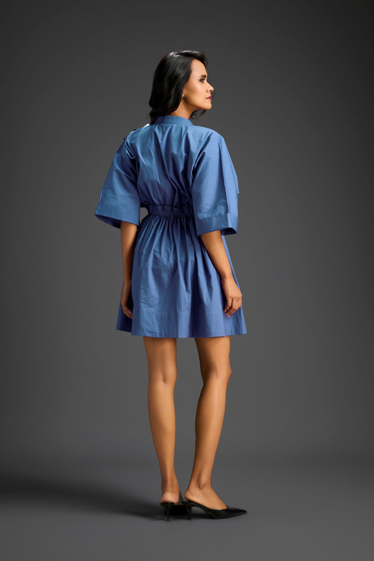 Deepika Arora Blue Shift Dress Indian designer wear online shopping melange singapore 