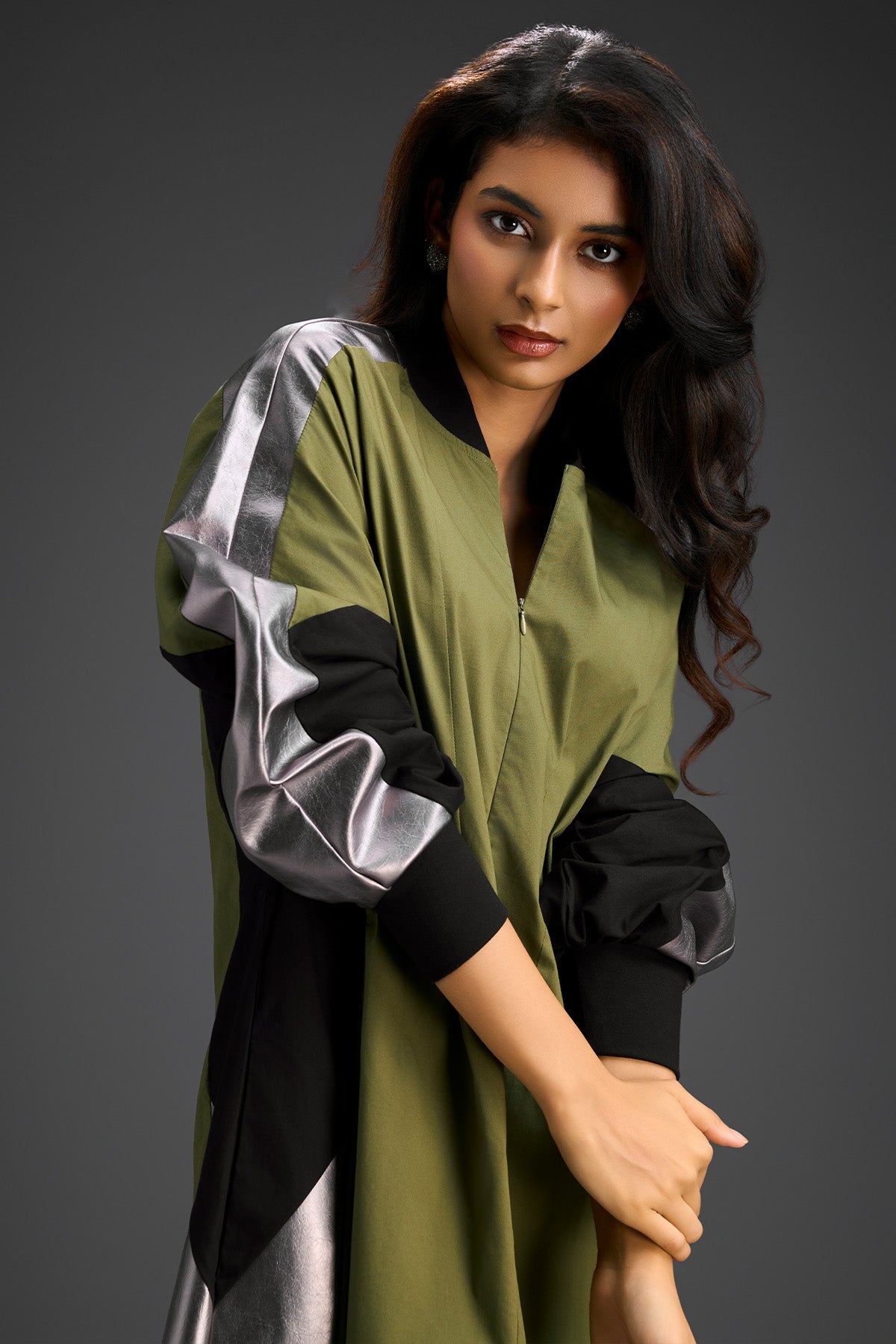 Deepika Arora Colourblock Midi Dress Indian designer wear online shopping melange singapore 