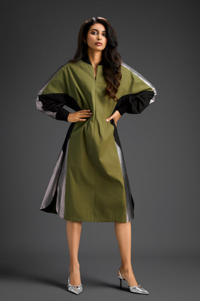 Deepika Arora Colourblock Midi Dress Indian designer wear online shopping melange singapore 