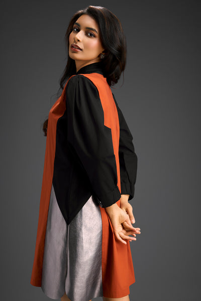 Deepika Arora Colourblock Tunic Dress Indian designer wear online shopping melange singapore 
