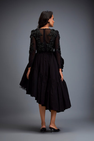Deepika Arora Full Sleeved Black Dress indian designer wear online shopping melange singapore