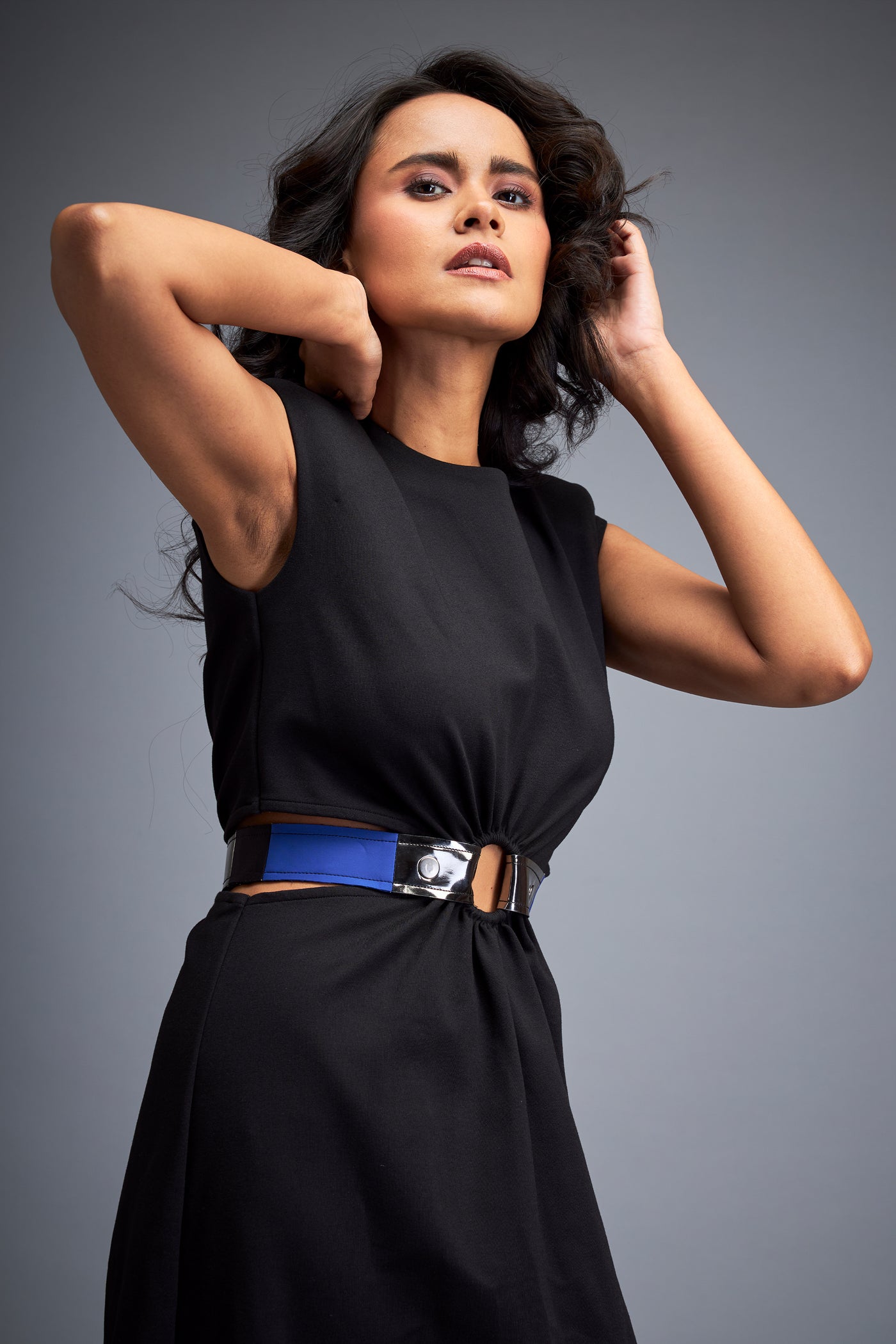 Deepika Arora Gathered Waist Dress indian designer wear online shopping melange singapore 
