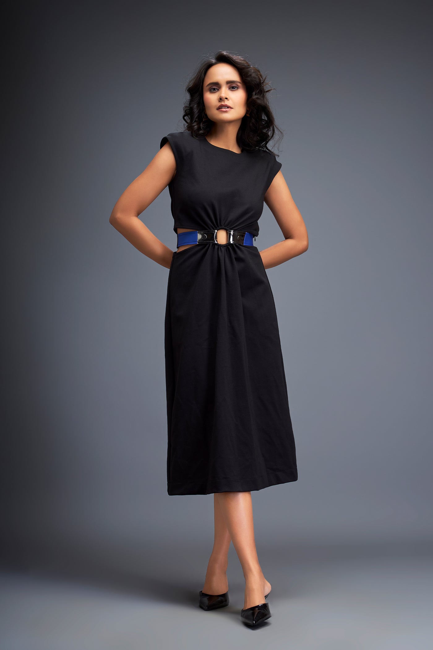 Deepika Arora Gathered Waist Dress indian designer wear online shopping melange singapore 